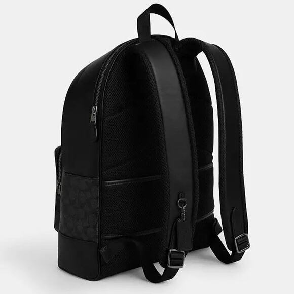 NWT Coach Cv922 West Backpack In Signature Canvas With Varsity Stripe - Picture 7 of 8